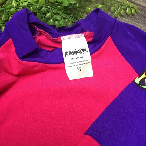 Radicool Skin Rash Guard Swim Shirt Swimwear size 14 SPF 100 Pink sunblock new - Picture 2 of 4