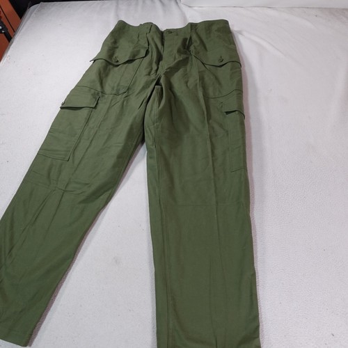 Pantaloni da combattimento vintage esercito svedese uomo 42 verde M70 C50 esercito 42x33 - Foto 2 di 22
