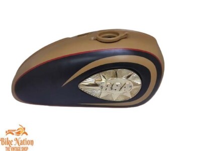 BSA A65 2 Gallon Golden & Black Fuel Tank 1968-69 Us |Fit For