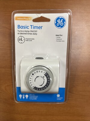 GE Indoor plug-in Basic Timer 24-Hour