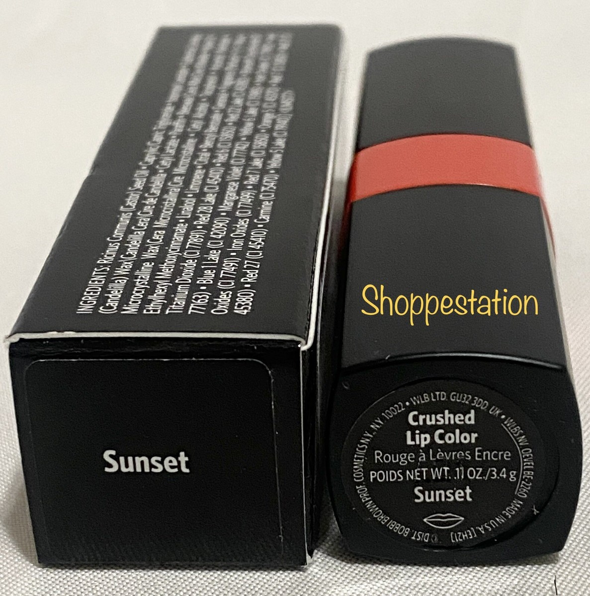 Bobbi Brown Crushed Lip Color Shade SUNSET Full Size 3.4g / .11oz