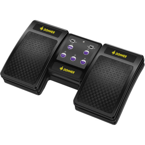 Donner-Wireless Page Turner Pedal for Tablets Phone Foot Pedal Rechargeable,Bk - Afbeelding 1 van 1