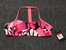 NWT Nike Swim Top Bikini Women Size 14 Pink Beach Racerback
