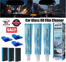 3 × Car Glass Oil Film Cleaner Removal Cream Paste Windshield Water Spot Remover