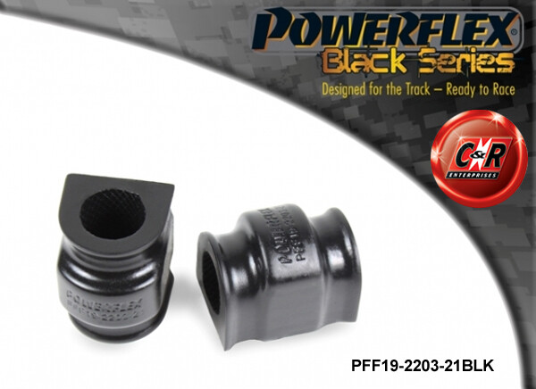 Powerflex Black Fr o, Spazzole 21mm per Fiesta8.5 S.200 2021on PFF19-2203-21BLK