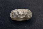 Vintage Milor 925 Italy 5.6 gr Sterling Silver Etched Band Ring Size 6.5-7