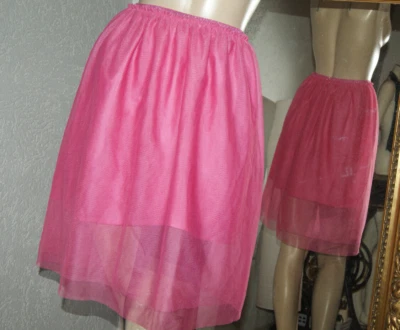 Mädchen Halbrock Rock TÜLL unterfüttert elast. Glitzerbund weich pink 122/128 - Bild 1 von 4