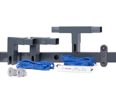Alberts Highlight Lichtsystem, Aufsatz für 2 m breite Doppelstabmatten, 4 - 14 m