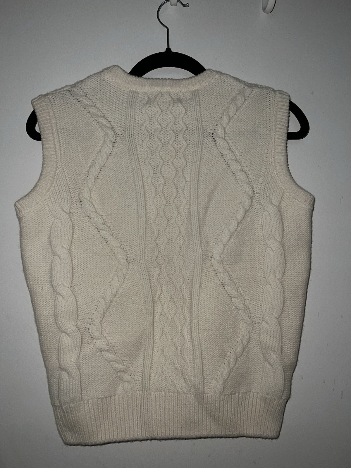 FILA Blazer canottaggio panna lana maglione canotta camicia crop small nuovo con etichetta