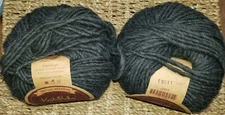 2 Skeins Knit Picks "Full Circle" Bulky YARN Quarry-Dark Gray 100% Wool 