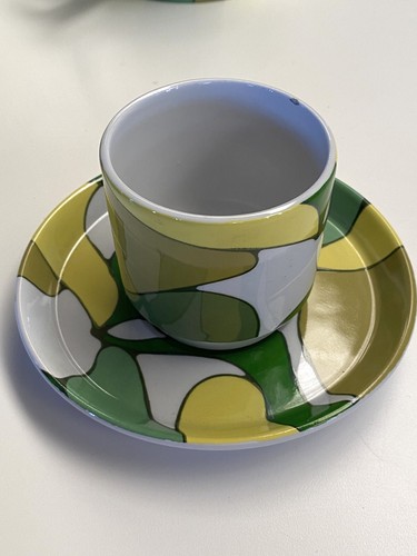 VINTAGE SET 10 pers SERVIZIO THE CERAMICA DESIGN Franco Pozzi COMPACT LINE '70 - Imagen 22 de 23