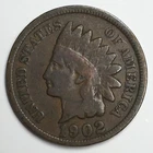1902 United States Indian Head Cent Penny - Very Good (VG) KM#90a - IH02VG