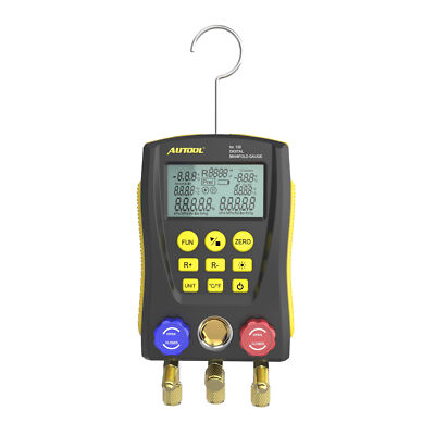AUTOOL LM120 Refrigeration Digital HVAC Manifold Gauge Vacuum Pressure Temp Test