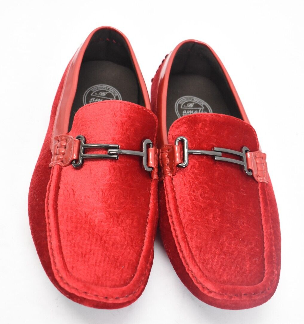 ｍｏ L Amali Roberto Driving Moccasins Velvet Casual Loafers Comfort Red