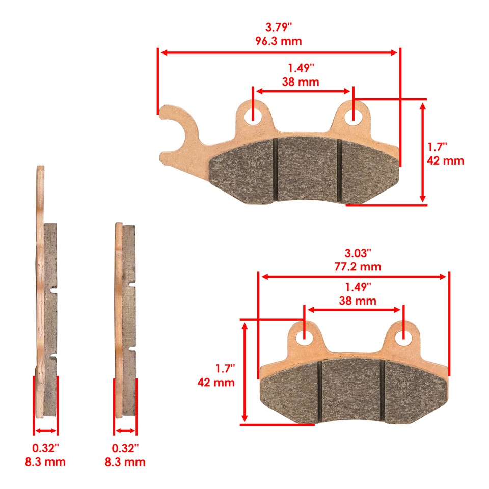 LE LEFOSSI Front And Rear Brake Pads Compatible With Yamaha - Foto 8