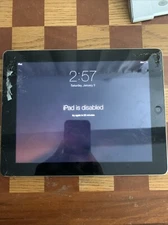 Apple iPad 4th Gen. 16GB, Wi-Fi, 9.7in - Black, A1458 Broken Screen