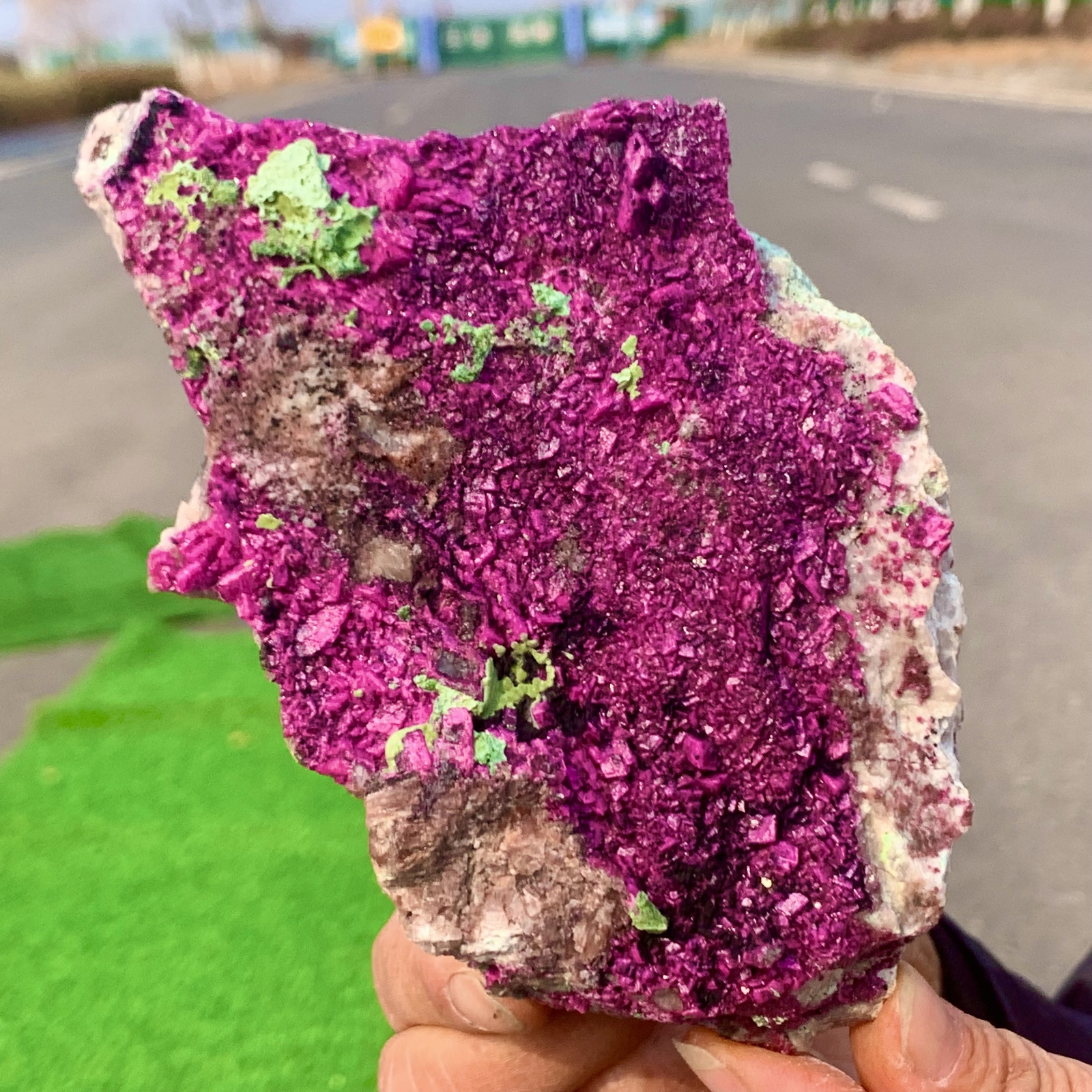 1.52LB Natural Cobalto Calcite graininess Crystal Mineral specimen Healing-Congo