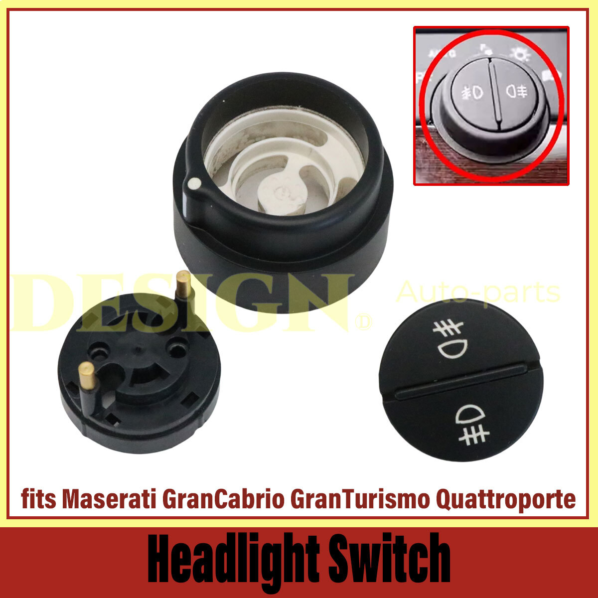 Fits Maserati GranCabrio GranTurismo Quattroporte Headlight Switch 237798 209288