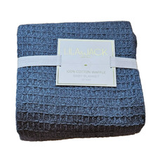 Lila  Jack 100 Cotton Waffle Weave Woven Thermal Baby Blanket 30  x 40  Blue