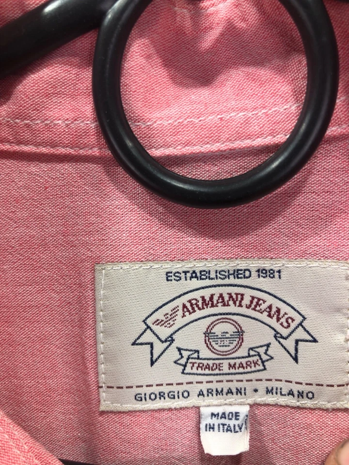 Vintage ARMANI JEANS Mens Short Sleeve Shirt Size M - Image 4 of 4