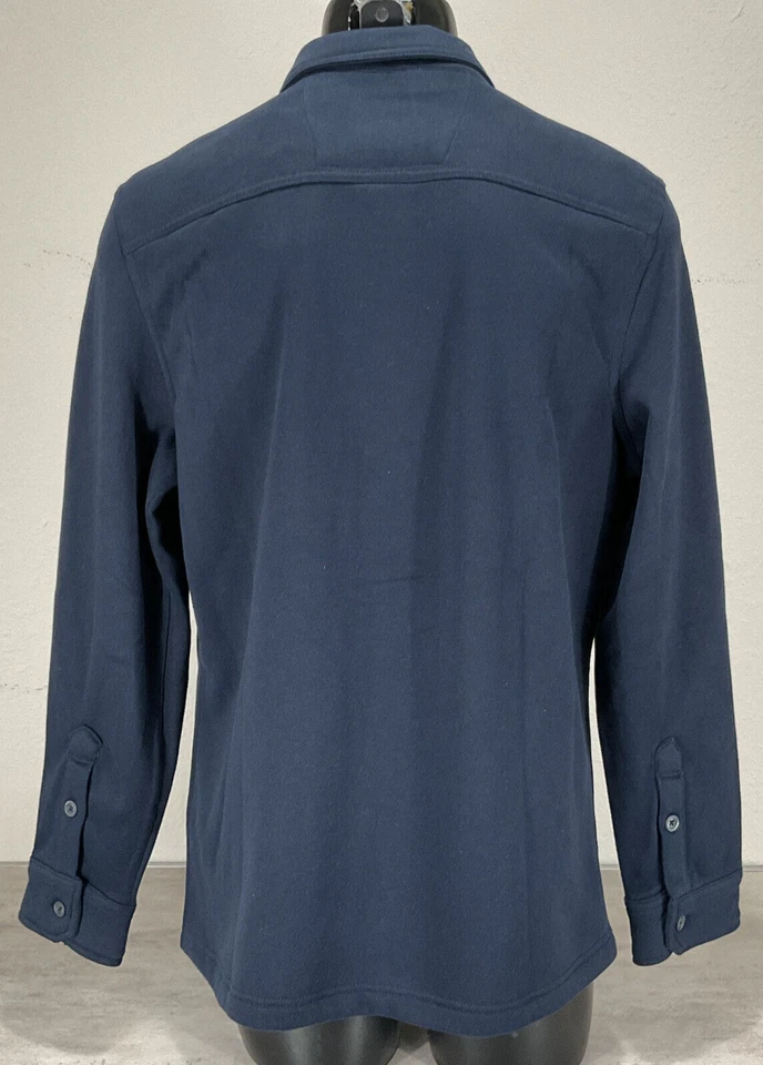 Camisa manga longa Nautica lã super macia tamanho M azul marinho - Imagem 3 de 4