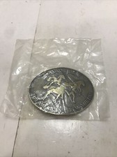 New Running Strong For American Indian Youth Vintage Horse Brass Belt Buckle