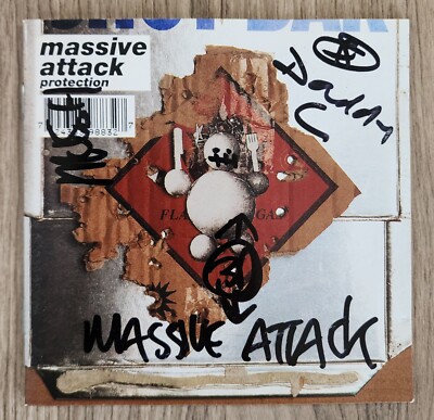 Massive Attack Band Signed Protection CD Booklet 3D Mushroom Daddy