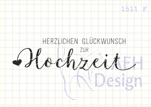 Aeh Design Gummistempel 1511f Herzlichen Glückwunsch Zur
