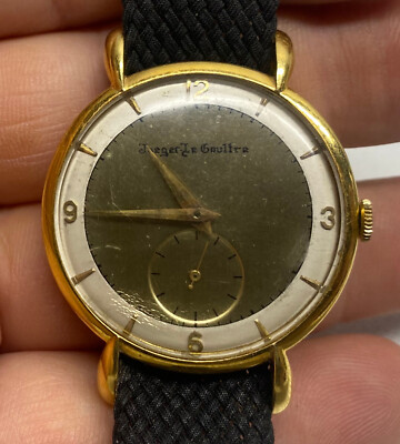 1940s JAEGER LECOULTRE 18K Gold Mens Dress Wrist Watch Cal P449/3C Br 17j |  eBay