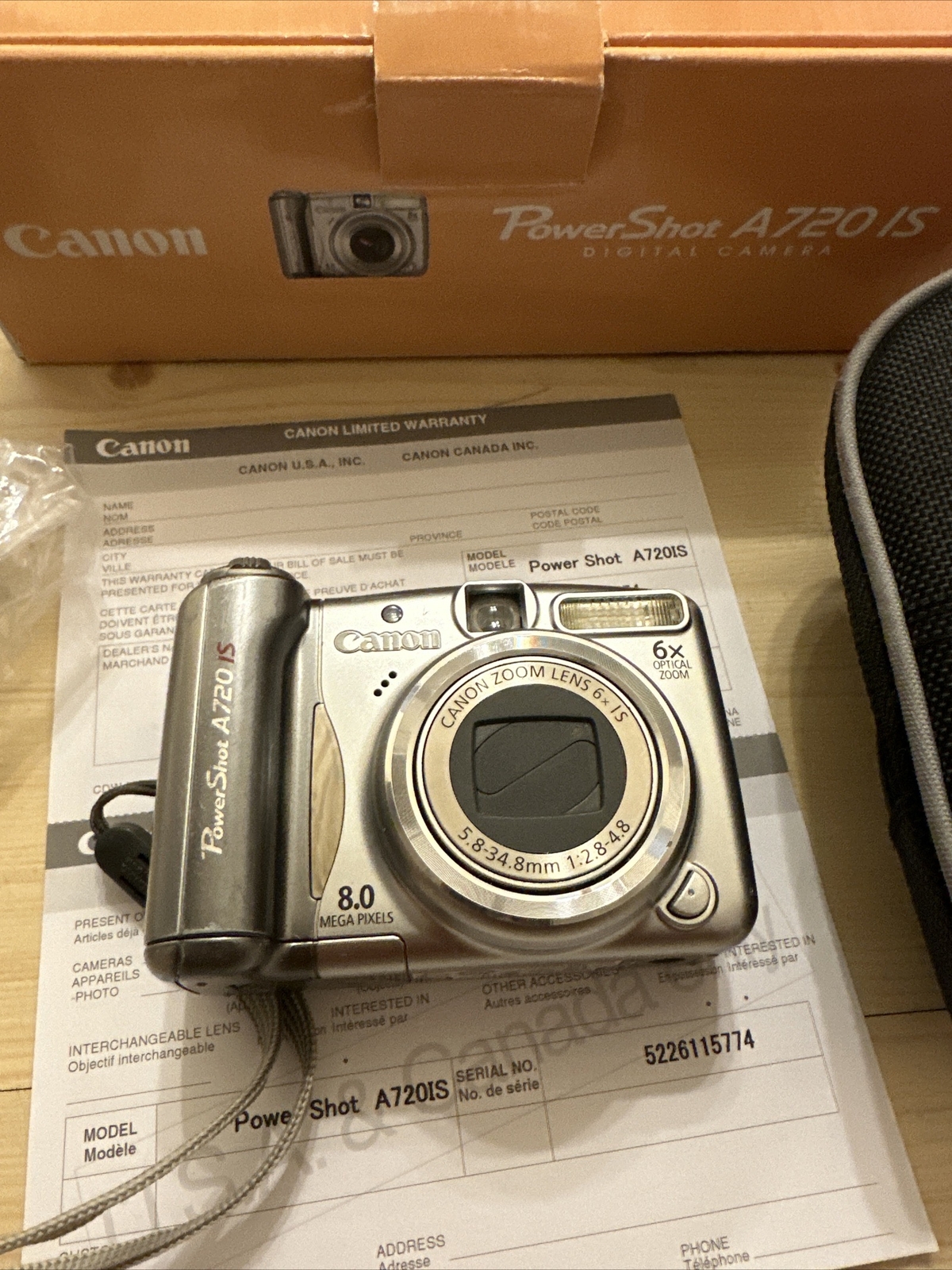 Canon PowerShot A720 IS Compact Digital Camera Tested & Working WITH