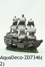 Beautiful 5" Resin Pirate Sunken Shipwreck for Aquarium/FIsh Tank SHIP FROM USA 