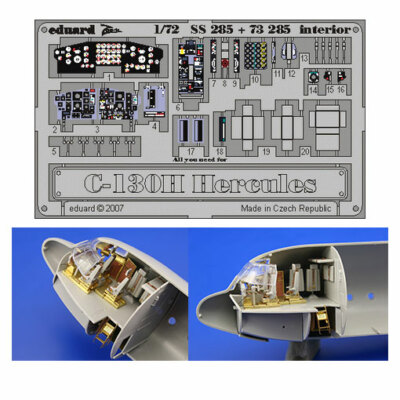 Eduard Colour PE for 1/72 Lockheed C-130H Hercules Interior for Italeri kit