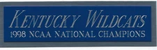 1978 KENTUCKY WILDCATS CHAMPIONS NAMEPLATE FOR Signed BASKETBALL-JERSEY-PHOTO
