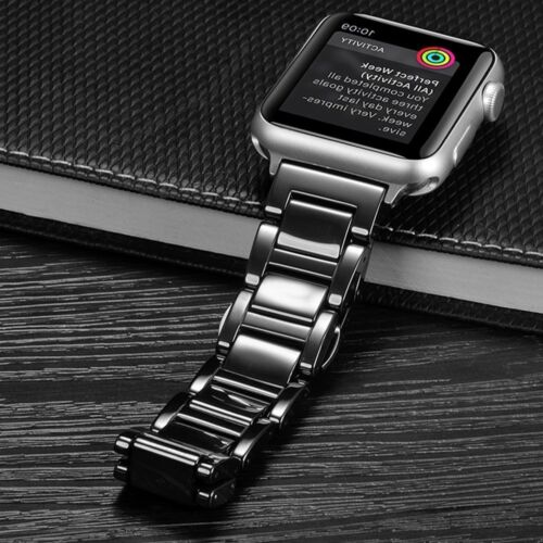 Correa de correa de reloj de cerámica de lujo para Apple Watch Series 4 3 2 1 - Imagen 1 de 30
