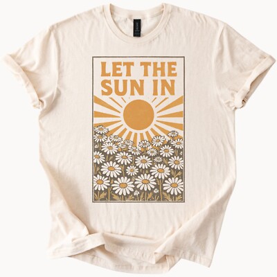 Sun Daisy Graphic Tee Boho Style TShirt