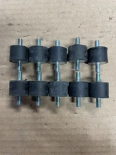 (Lot of 10) Rubber Vibration Isolator Mounts(1" Dia x 3/4"Thk)Thread size-1/4-20