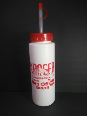 Vtg 1995 Kroger ''The Great Bag Off'' Refillable Sports Water Bottle