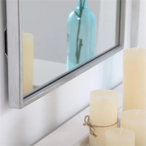 Elegant Decor Eternity 36" x 18" Contemporary Metal Frame Mirror in Silver - Picture 11 of 12