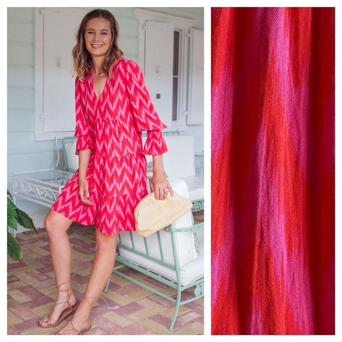 hot pink ikat kenzo dress Tuckernuck Pomander Place Managed Rental: Lara Louise Designs