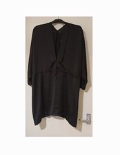 Short black party dress size 10. Skater dress, PLT Pretty Little Thing brand.