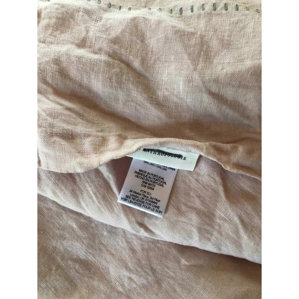 Rubor cortina lino cosido Anthropologie 50 x 84 panel individual Foto 3 de 4