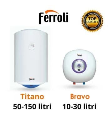 Boiler Elettrico Scaldabagno da 10 a 150 Lt Scaldacqua Scaldino Ferroli 5 anni
