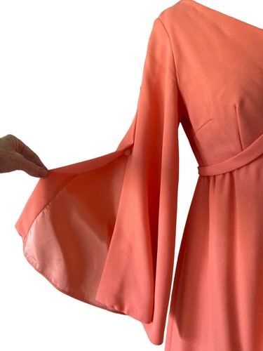 Emma Domb 1970s Vintage Dress Bell Sleeves Maxi Chic - Picture 2 of 7