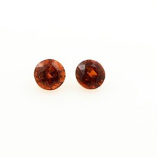 Pierres et Minéraux. 0.46 cts 2 GRENAT SPESSARTITE ORANGE. IF Namibie, Afrique.