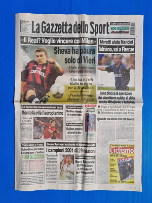 GAZZETTA DELLO SPORT 22 JANVIER 2004 ADRIANO INTER-MARA