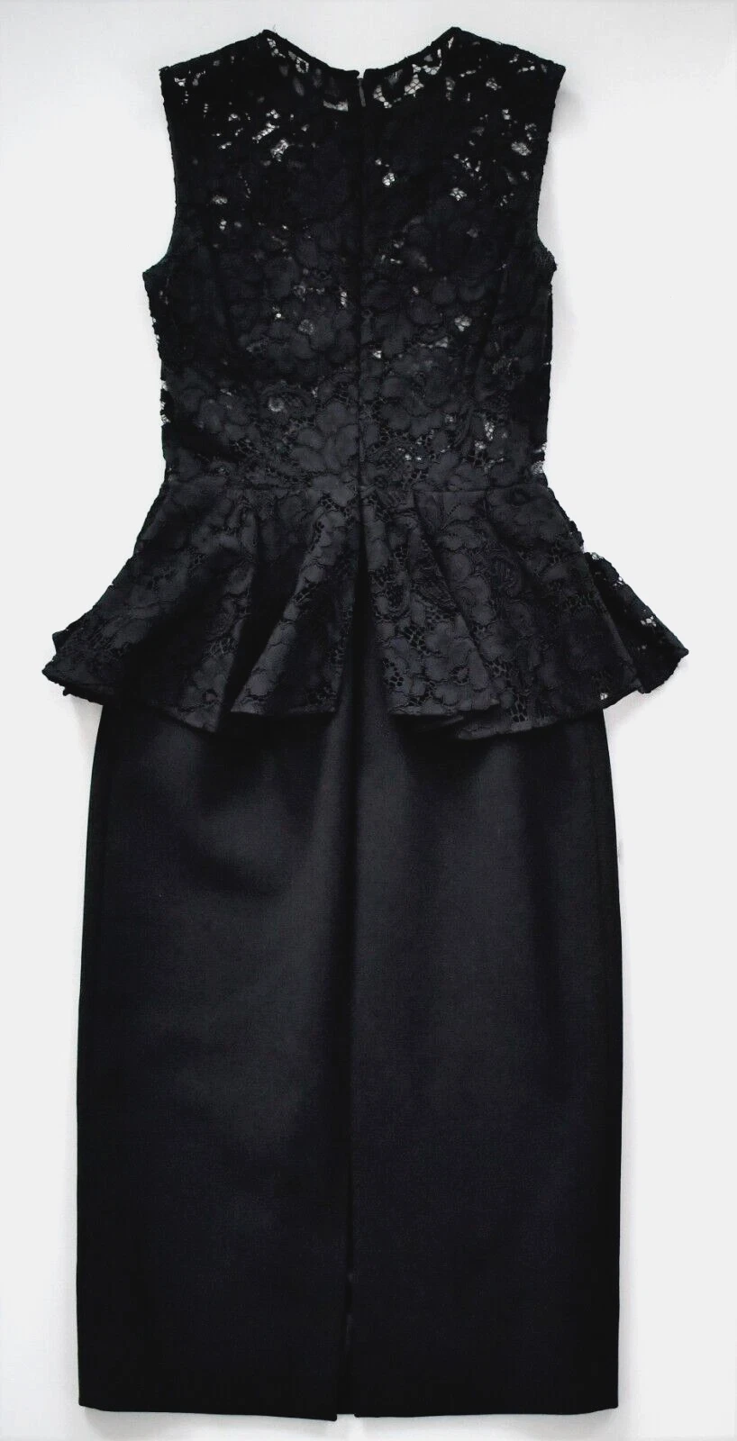 SAINT LAURENT (YSL) ?️ Abito da cocktail SAINT LAURENT nero PIZZO TRASPARENTE top GUAINA PRUGNA F34