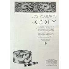 COTY - Face Powder - Les Poudres De COTY Original 1925 - Full-Page Print Ad