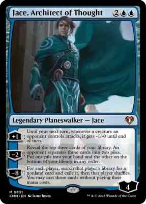 JACE ARCHITECT OF THOUGHT 851 Commander Masters MTG Magic NM