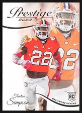 2023 Panini Prestige Trenton Simpson #380 Rookie RC Baltimore Ravens