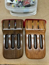 Vintage Darts (Set Of 6) Made In England  Wooden Box With Assortment of flights